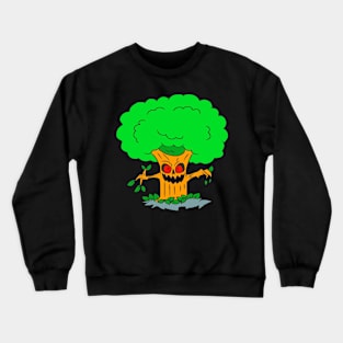 Halloween pictures on t-shirt for kids tree Crewneck Sweatshirt